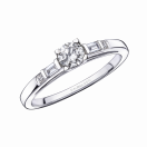 La Courtisane ring, white gold, 0,30ct diamond