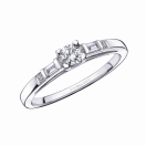 La Courtisane ring, white gold, 0,20ct diamond