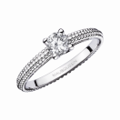 Fan du Premier Jour ring, white gold, diamond 0,30ct