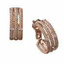 Le Premier Jour Earrings, pink gold and diamonds