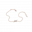 French Valentine bracelet, pink gold and diamonds