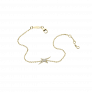 French Valentine bracelet, yellow gold and diamonds