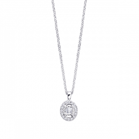 Vie, Liberté et Amour pendant, white gold, diamonds