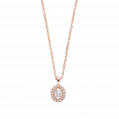 Vie, Liberté et Amour pendant, pink gold, diamonds