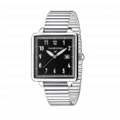 Viril XXL watch, steel, black dial with grey outline