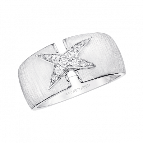 Ta Beauté me submerge ring, white gold and diamonds