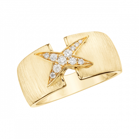 Ta Beauté me submerge ring, yellow gold and diamonds