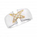 Ta Beauté me submerge ring, white and yellow gold, diamonds