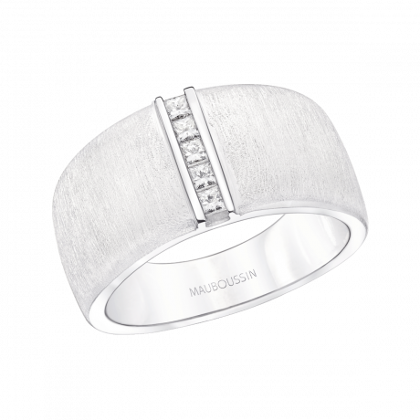 Un Petit Pont d'Amour ring, white gold and diamonds