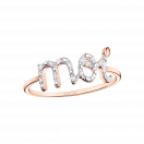 Moi ring, pink gold and diamonds