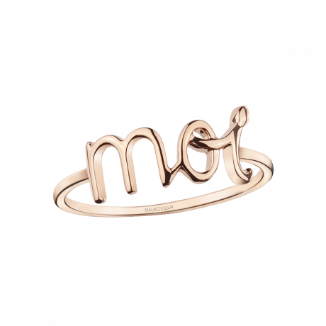 Moi ring, pink gold