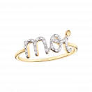 Moi ring, yellow gold and diamonds