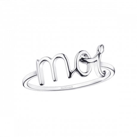 Moi ring, white gold