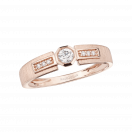 Grand Serment ring, pink gold and diamonds
