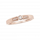 Petit Serment ring, pink gold and diamonds
