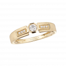 Grand Serment ring, yellow gold and diamonds