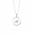 Étoile Universelle pendant, silver, white gold, white lacquer and diamonds