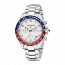 Rage de vivre chronograph, white dial, blue/red tachymeter