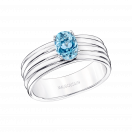 Au Bord de la Plage ring, silver and blue topaz