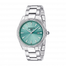 De Midi à Minuit watch, steel, turquoise dial