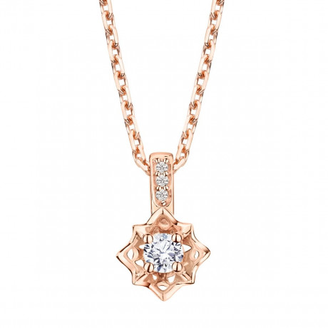 Ma Reine d'Amour No. 1 pendant, pink gold and diamonds