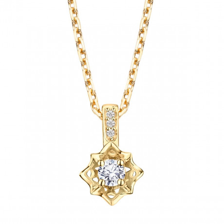 Ma Reine d'Amour No. 1 pendant, yellow gold and diamonds