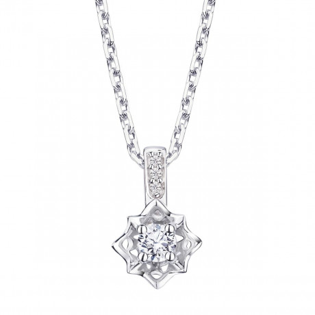 Ma Reine d'Amour No. 1 pendant, white gold and diamonds