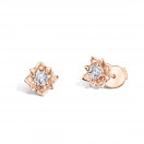 Ma Reine d'Amour No. 1 earrings, pink gold and diamonds
