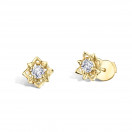 Ma Reine d'Amour No. 1 earrings, yellow gold and diamonds