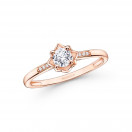 Ma Reine d'Amour No. 3 ring, pink gold and diamonds