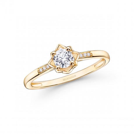 Ma Reine d'Amour No. 3 ring, yellow gold and diamonds