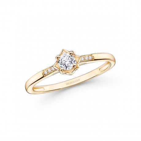 Ma Reine d'Amour No. 2 ring, yellow gold and diamonds