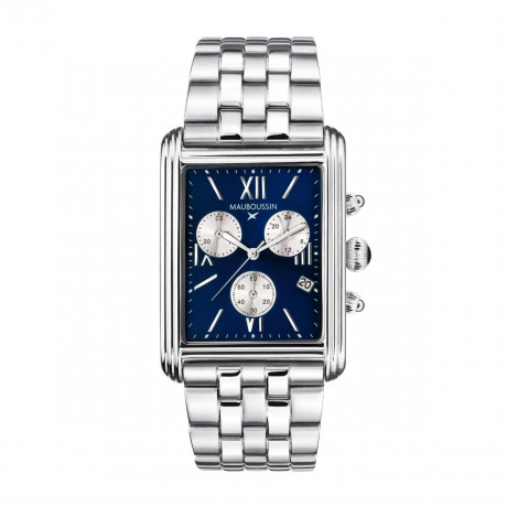 Avenue Victor Hugo watch, Steel, Blue dial