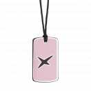 Margarita l'Ivresse pendant, Silver, pink lacquer