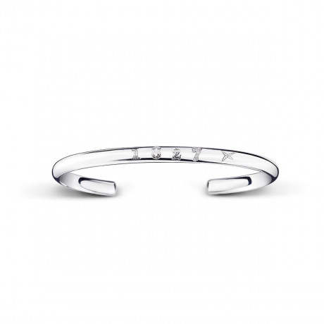 1827 bangle, 925 silver and diamonds