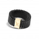 J'ai ce Bonheur ring, Black steel, yellow gold and diamond
