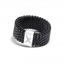 J'ai ce Bonheur ring, Black steel, white gold and diamond