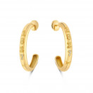1827 hoop earrings, yellow gold and diamonds