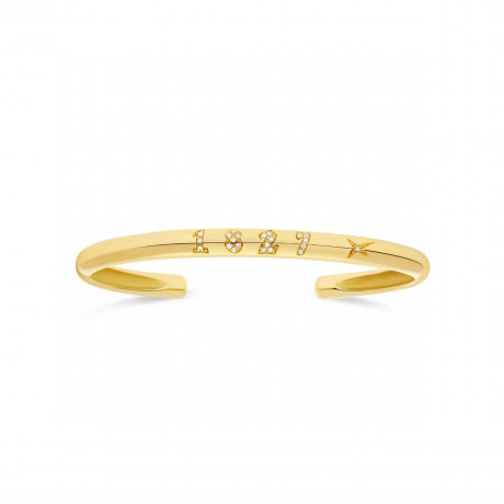 1827 bangle, yellow gold and diamonds