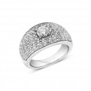 Diam Diam ring in platinum with diamonds