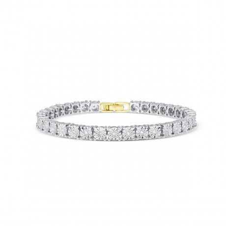 Un Week-end à Cabourg bracelet in silver and yellow gold with diamonds