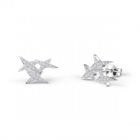 Jolie Môme PM earrings in 925 silver with diamonds