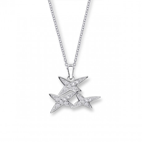 Jolie Môme GM pendant on chain in 925 silver with diamonds