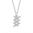 Jolie Môme PM pendant on chain in 925 silver with diamonds
