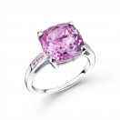 La Madone in platinum with amethyst and pink sapphires
