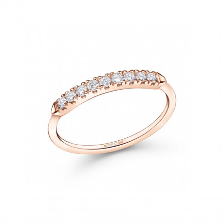 Promesse d'Amour aux Tuileries wedding ring in pink gold with diamonds