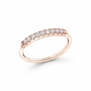 Promesse d'Amour aux Tuileries wedding ring in pink gold with diamonds