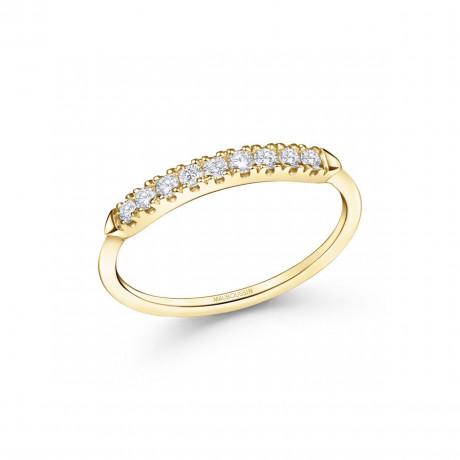 Promesse d'Amour aux Tuileries wedding ring in yellow gold with diamonds