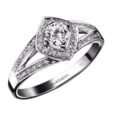 Love my Love N°3 Ring, white gold and diamonds