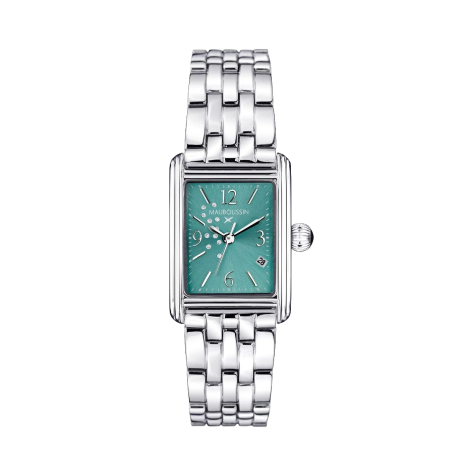 Rue Colette watch, Steel, Turquoise dial